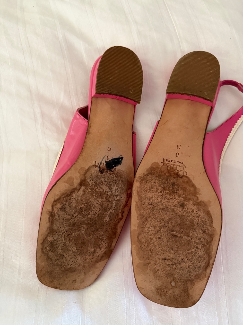 Lilly Pulitzer Pink Slingback Flats with White Flower Accent - Picture 4 of 6